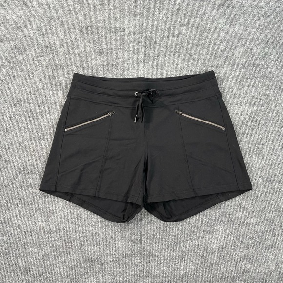 Athleta Pants - Athleta Metro Slouch Shorts Women's Small Black Stretch Zip Pockets Pull-On